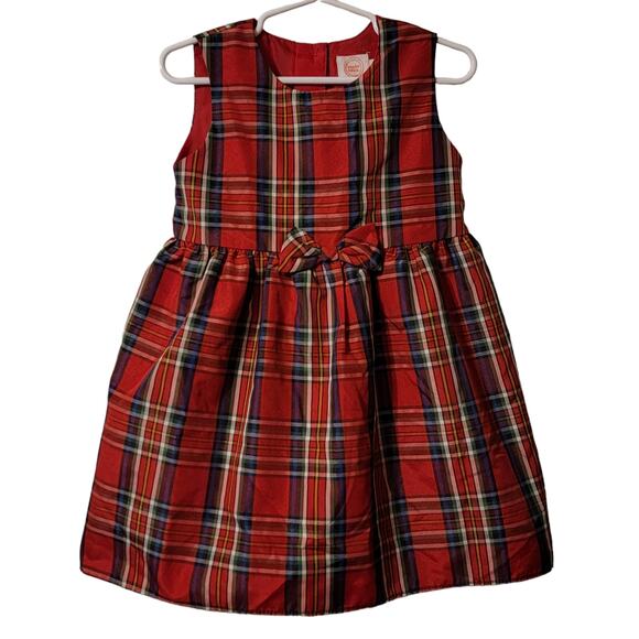 wonder nation Other - Wonder Nation Red Plaid Dress Girls Sz 3T Tartan Tulle Jumper Christmas Holiday